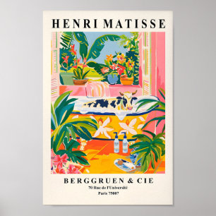 Pink Farm Decor, Cow In Bathtub Art Print, Rustic  Poster