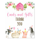 Pink Farm Floral Cards & Gifts Birthday Sign