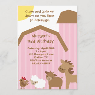 Pink Farm Invitation