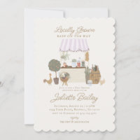 Pink Farmers Market Farm Baby Shower Invitation