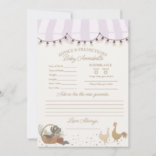 Pink Farmers Market Farm Fresh Advice for Baby Invitation