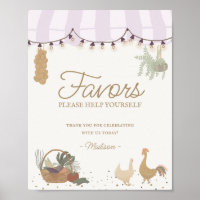Pink Farmers Market Farm Fresh Favours Sign