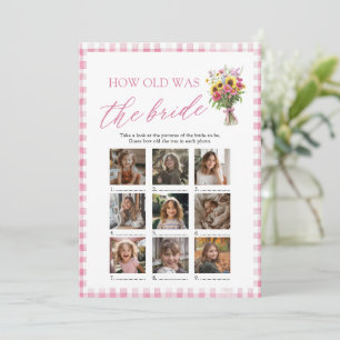 Pink Farmers Market How Old Was The Bride Game Invitation
