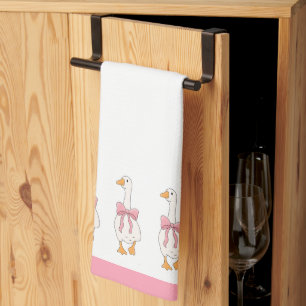 Pink Farmhouse Goose Kitchen Towels
