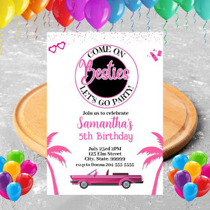 Pink Fashion Doll Diva Birthday Invitation