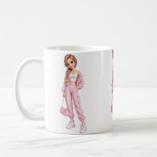 Pink Fashion Girl Mug