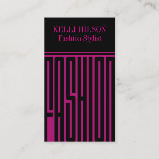 Pink Fashion Stylist Business Cards