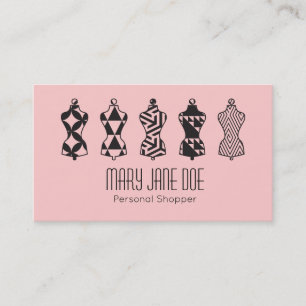 Pink Fashion Stylist Personal Shopper Business Card