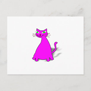 Pink Fat Cat Postcard