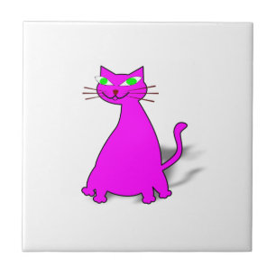 Pink Fat Cat Tile