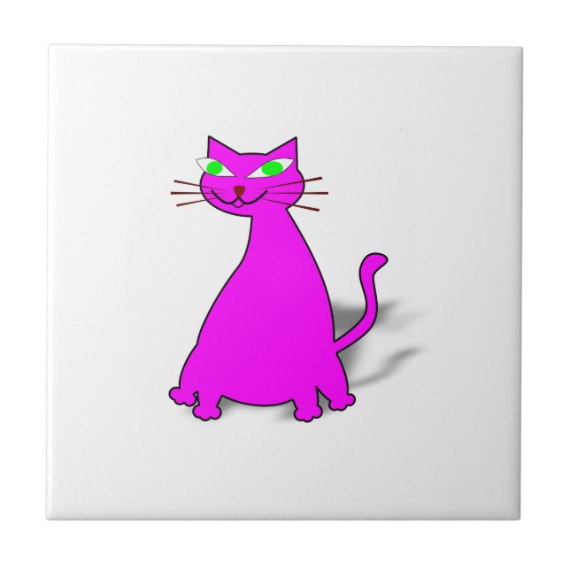 Pink Fat Cat Tile (Front)
