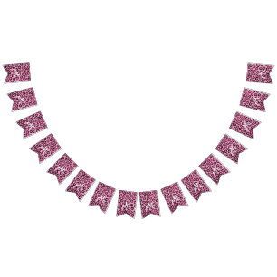 Pink Faux Animal Print Personalised Party Bunting