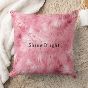 Pink Faux Fur Cushion