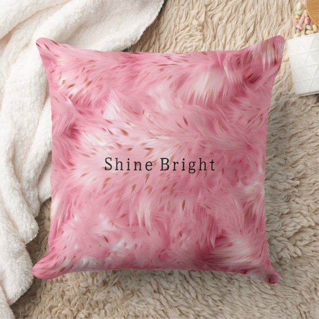Pink Faux Fur Cushion (Blanket)