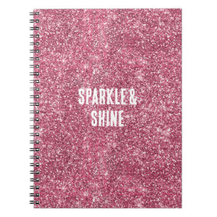 Pink Faux Glitter Notebook