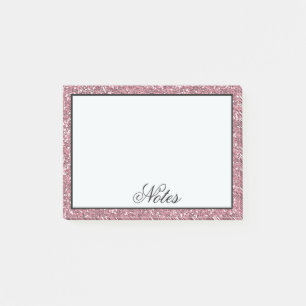 Pink Faux Glitter Post-it Notes
