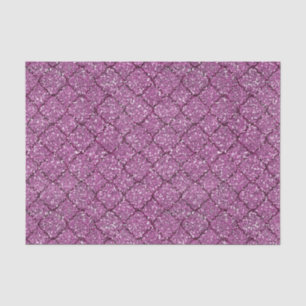 Pink Faux Glitter Quatrefoil Tissue Paper