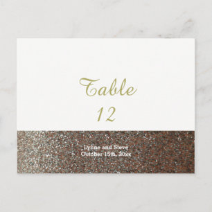 Pink Faux Glitter Table Seating Card