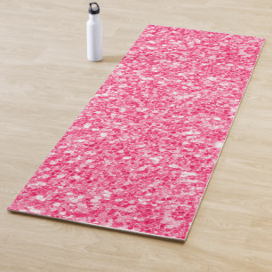 Pink Faux Glitter Yoga Mat
