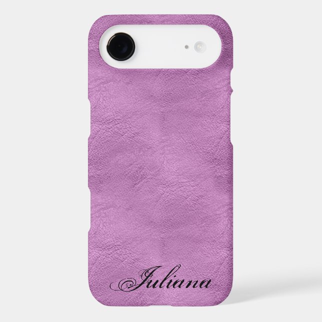 Pink Faux Leather look Pattern iPhone 6 case (Back)