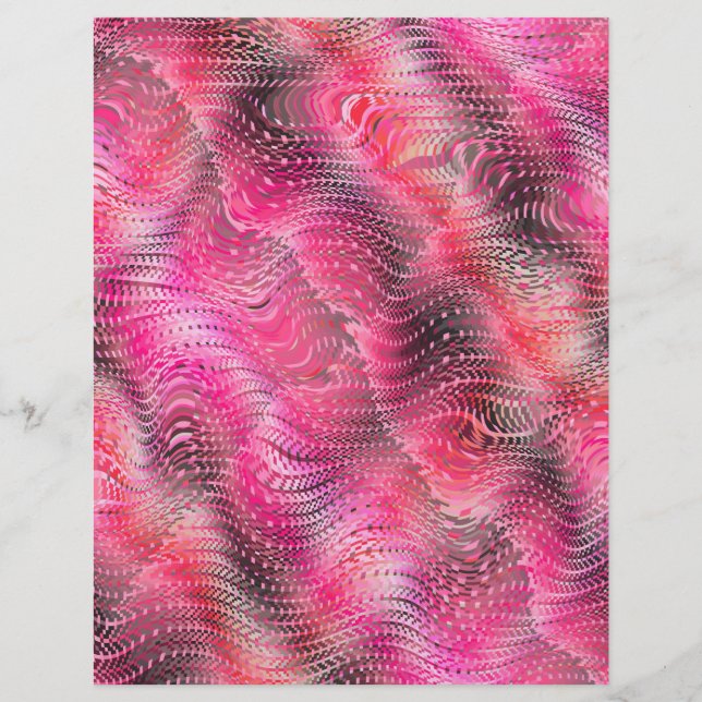 Pink Faux Snakeskin Bulk Scrapbook Paper Pages (Front)