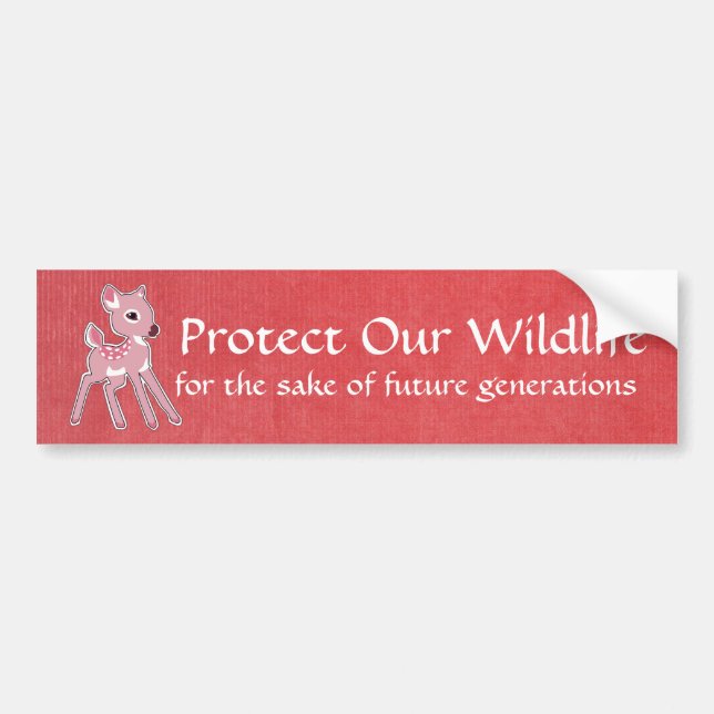 Pink Fawn Bumper Sticker (Front)