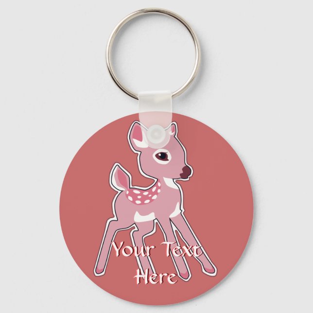 Pink Fawn Keychain (Front)