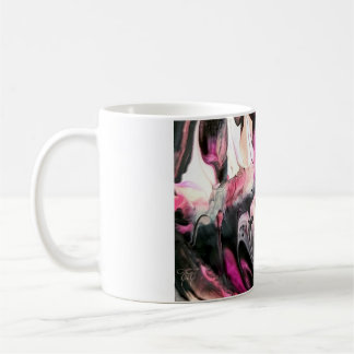 Pink feather coffee mug