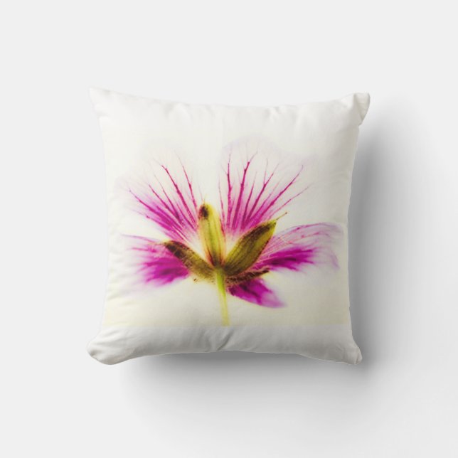 Pink Feather Flower Cushion (Front)