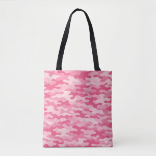 Pink Feminine Camo Pattern Tote Bag