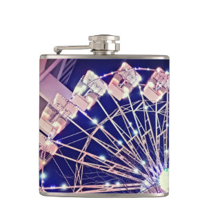 Pink Ferris wheel Hip Flask