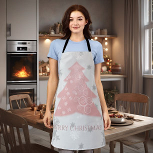 Pink Festive Christmas Tree Apron
