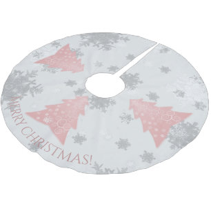 Pink Festive Christmas Tree Skirt