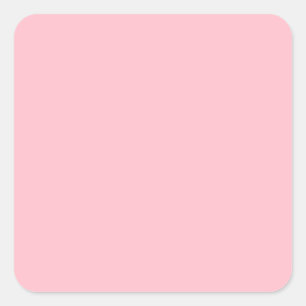 Pink FFC0CB Colour, With Option to Add Image Square Sticker