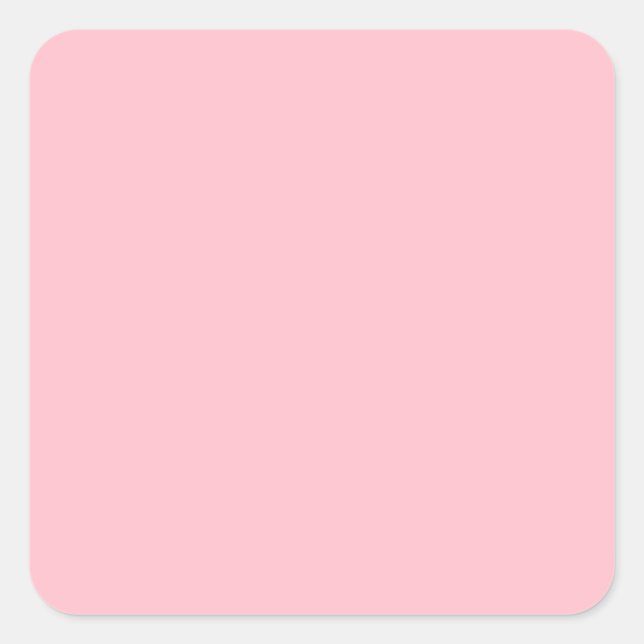 Pink FFC0CB Colour, With Option to Add Image Square Sticker (Front)