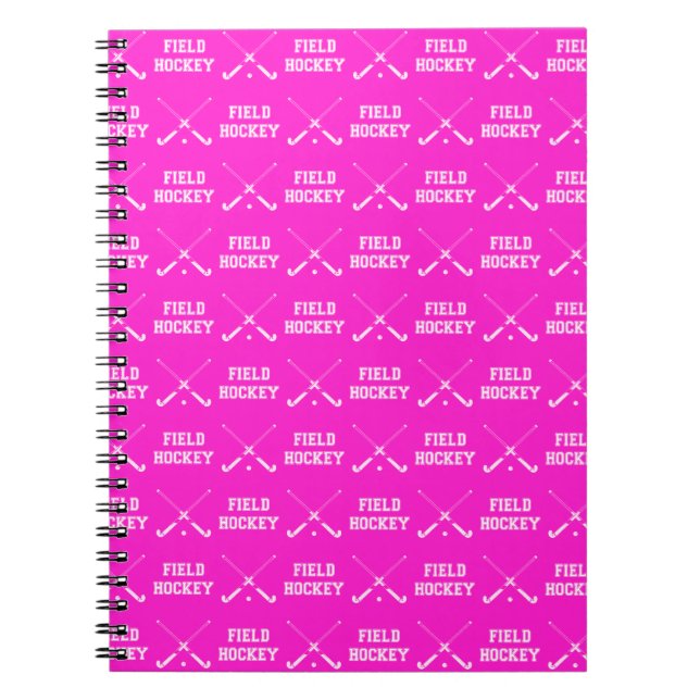 Pink Field Hockey Notebook (Front)