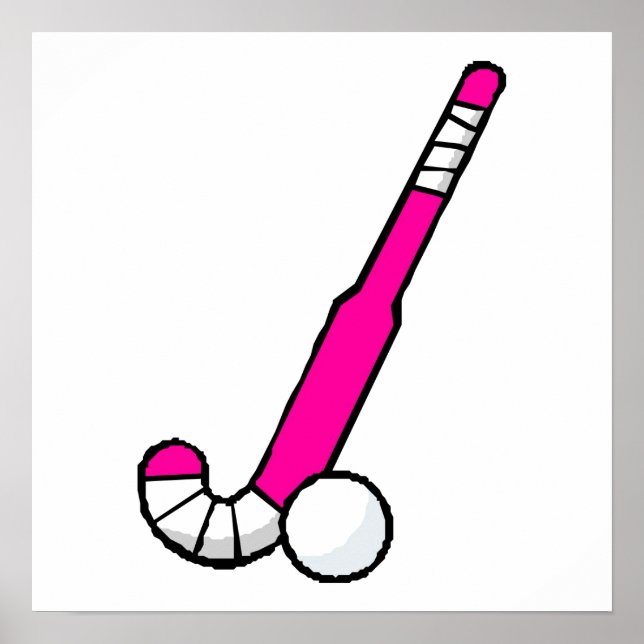 Pink Field Hockey Stick Poster (Front)