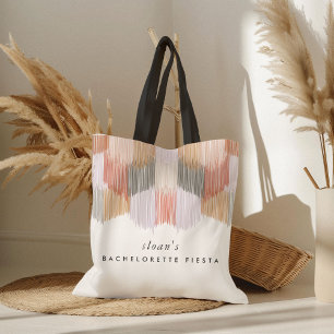 Pink Fiesta Modern Fringe Bachelorette Party Tote Bag
