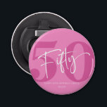 Pink Fifty 50th Fiftieth Birthday Party Gift Bottle Opener<br><div class="desc">This is a Pink Fifty 50th Fiftieth Birthday Party Gift Bottle Opener!</div>