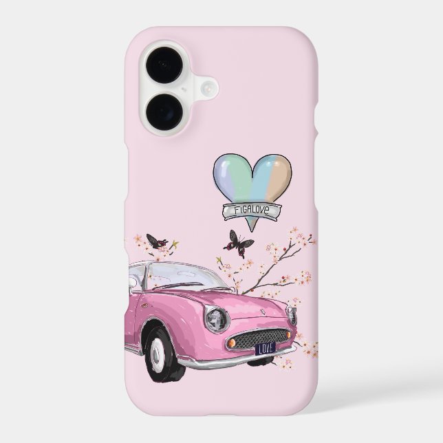 Pink Figaro phone case - telefoonhoesje roze (Back)
