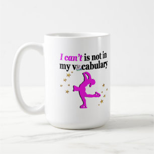 PINK FIGURE SKATING GOALS AND DREAMS COFFEE MUG