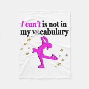 PINK FIGURE SKATING GOALS AND DREAMS FLEECE BLANKET