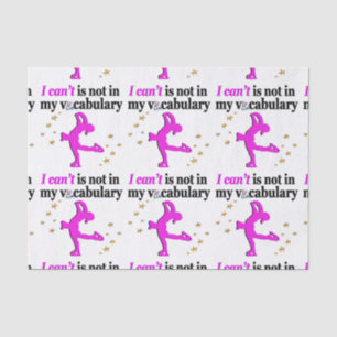PINK FIGURE SKATING GOALS AND DREAMS TISSUE PAPER