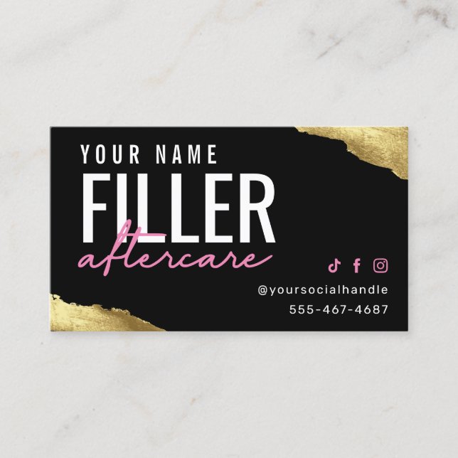  Pink Filler Aftercare Card (Front)