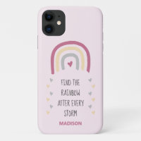 Pink Find the Rainbow after Storm custom Name