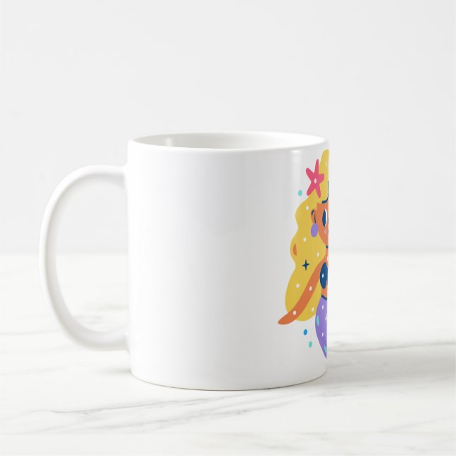 Pink Fins mermaid Coffee Mug (Left)