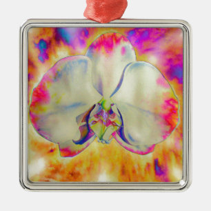Pink fire orchid metal tree decoration