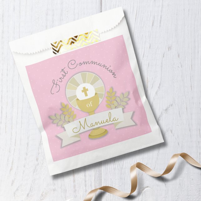 Pink First Holy Communion Favour Bag (Creator Uploaded)