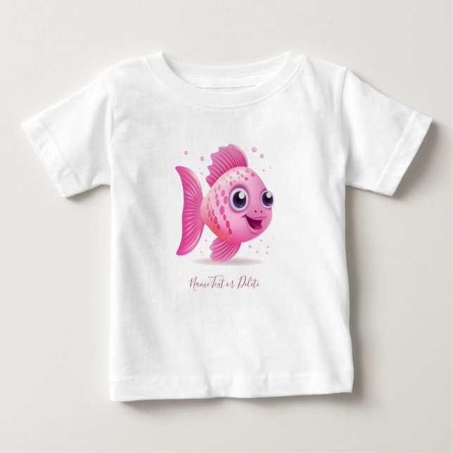 Pink Fish Baby T-Shirt (Front)