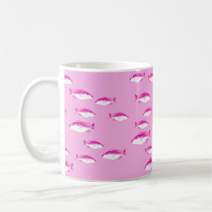 Pink fish coffee mug